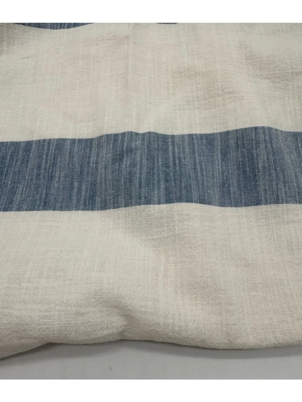 Lot Of 2 Threshold Blue & White Striped Pillow Shams Cotton Blend Bedding